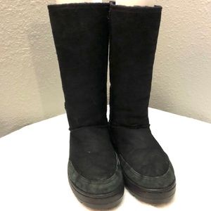 UGG black and dark green tall boots